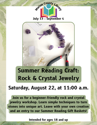 Summer Reading Craft: Rock & Crystal Jewelry
