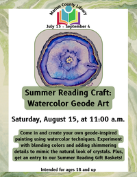 Summer Reading Craft: Watercolor Geode Art