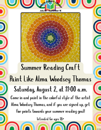 Adult Summer Reading Craft: Paint Like Alma Woodsey Thomas