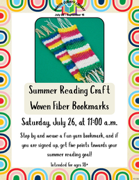 Adult Summer Reading Craft: Woven Bookmarks